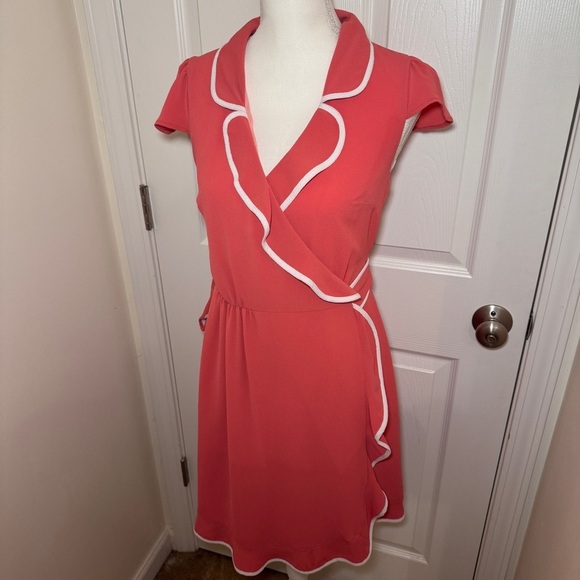 ModCloth Coral Wrap Dress - Picture 4 of 12